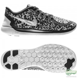 Nike Nike Free - Löparskor 5.0 Print Svart/Silver/Vit Barn