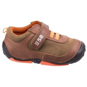 Hush Puppies Barn/pojkar Harry Touch Fastening Leather Trainers Hush Puppies Barn/pojkar Harry Touch Fastening Leather Trainers